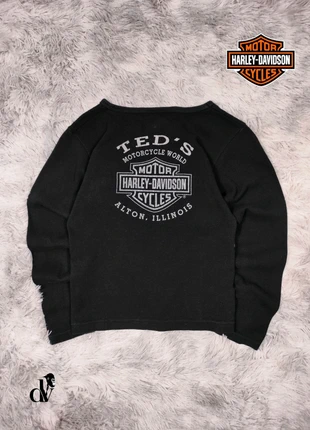 Harley Davidson Long Sleeve Fitted Shirt Top USA Alton Illinois Black Biker, brand: Harley Davidson, condizioni: Ottime, taglia: S / IT 40 / EU 36, €19.95, €21.65 include la Protezione acquisti