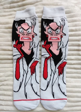 Calzini Crudela De Mon Cruella De Vil Disney, condizioni: Nuovo con cartellino, taglia: Taglia unica, €3.00, €3.85 include la Protezione acquisti