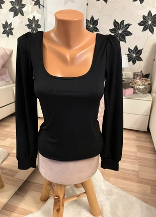 Langarmshirt schwarz SHEIN Gr. XS neu, merk: Shein, staat: Nieuw zonder prijskaartje, maat: XS / 34 / 6, € 6,99, € 8,04 inclusief Kopersbescherming