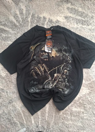 T-shirt biker gothique Rock Way XL – squelette sur moto & faucheuse, 100% coton, marque: rock way, état: Neuf avec étiquette, taille: XL, 26,90 €, 28,95 € Protection acheteurs incluse