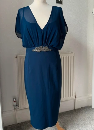 Little Mistress Curve Embellished Waist V-Neck Midi party Dress size 18 bnwt, brand: Little Mistress, condition: New with tags, size: L / UK 16-18, £20.00, £21.70 includes Buyer Protection
