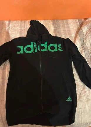 Felpa Adidas nera e verde, marca: adidas, estado: Nuevo sin etiquetas, tamaño: M, 15,00 €, 16,45 € Protección al comprador incluida