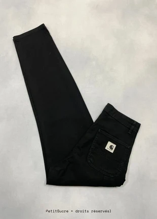 Jean Carhartt wip Noir W’ Pierce Pant 100% coton Jean Droit Knee Boyfriend - Taille XS w24 #839, marca: Carhartt, estado: Muito bom, tamanho: XS / 34 / 6, €49.00, €52.15 inclui Proteção do Comprador Pro