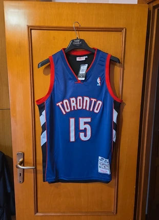 Jersey NBA Toronto Raptors Vince Carter slam dunk contest, merk: Mitchell & Ness, staat: Nieuw met prijskaartje, maat: L, € 50,00, € 53,20 inclusief Kopersbescherming