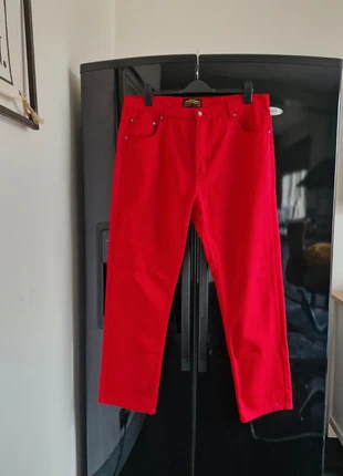 Georgio Peviani red denim jeans == W38" x L31", brand: georgio peviani, condition: New without tags, size: W38, £15.00, £16.45 includes Buyer Protection