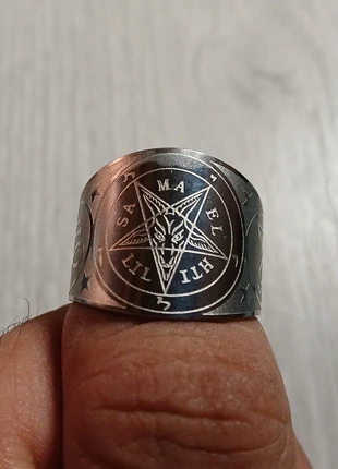 Bague black metal, condizioni: Ottime, taglia: 21,8 mm Ø / 30, €5.00, €5.95 include la Protezione acquisti