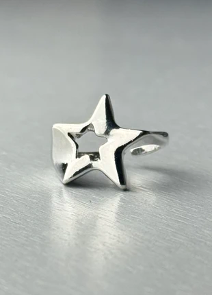 Bague étoilée en acier inoxydable, marque: CHROME, état: Très bon état, taille: Ajustable, 10,00 €, 11,20 € Protection acheteurs incluse