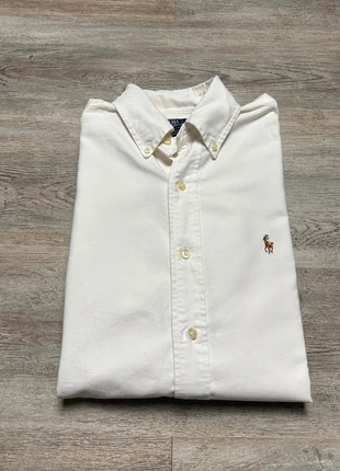 Chemise Ralph Lauren manche longue couleur blanc logo premium taille S en très bon état, marke: Ralph Lauren, zustand: Sehr gut, größe: S, 27,88 €, 29,97 € beinhaltet Vinted-Käuferschutz Pro