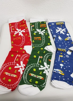 Prachtige kerstsokken in origenele doos, staat: Nieuw met prijskaartje, maat: M | 43–46, € 7,00, € 8,05 inclusief Kopersbescherming