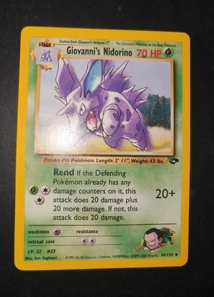 Giovanni's nidorino 45/132 Gym challenge, marque: Pokémon, état: Très bon état, 2,60 €, 3,43 € Protection acheteurs (Pro) incluse