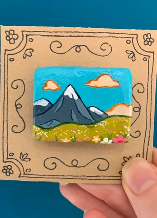 Broche papier-mâché, marque: Fait Main, état: Neuf sans étiquette, 25,00 €, 26,95 € Protection acheteurs incluse