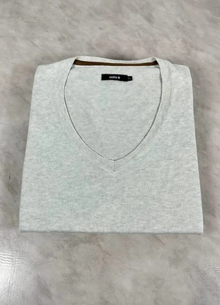 Celio – Pull gris col V avec coudières camel – Taille XL- Intemporel-chic Code 259N, marque: Celio, état: Très bon état, taille: XL, 14,00 €, 15,40 € Protection acheteurs (Pro) incluse