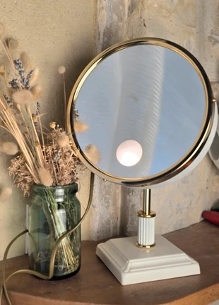 🪞 Miroir de table lumineux vintage 80-90s, brand: Rare, condition: Very good, €10.00, €11.20 includes Buyer Protection