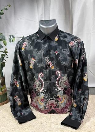 Chemise vintage rétro – Homme L – Noir/Bordeaux/Jaune – Authentique – Très bon état, brand: Vintage Dressing, condition: Very good, size: L, €11.99, €13.29 includes Buyer Protection Pro