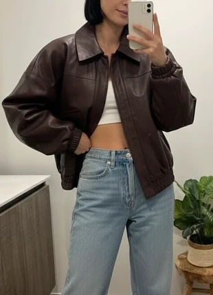 Blouson pilote simili cuir oversize marron vintage Taille S 36, marke: la boutique de Chloé, zustand: Sehr gut, größe: S / 36 / 8, 59,99 €, 63,69 € inklusive Vinted-Käuferschutz