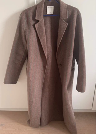Sandro wool wol jacke coat size 40 taupe grey beige with green lines, marque: Sandro, état: Très bon état, taille: L / 40 / 12, 110,00 €, 116,20 € Protection acheteurs incluse