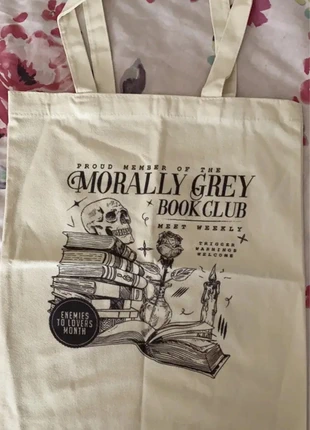 Tote bag Morally grey book club, marca: Local, estado: Nuevo sin etiquetas, 7,00 €, 8,05 € Protección al comprador incluida