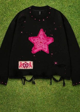 Y2K Style T-shirt Longsleeve con stella ricamata Y2k Style, marque: y2k, état: Neuf sans étiquette, taille: L, 39,90 €, 42,60 € Protection acheteurs incluse