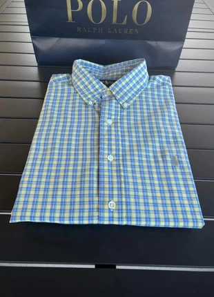 Chemise manche longue à carreaux Blake 100% coton Ralph Lauren bleu/jaune taille XXL, marque: Ralph Lauren, état: Très bon état, taille: XXL, 24,99 €, 26,94 € Protection acheteurs (Pro) incluse
