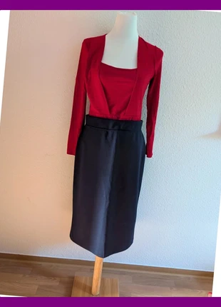 Dunkelblauer Bleistiftrock Midirock tailliert elastisch Büro Business, Anthology, Gr 40, merk: Anthology, staat: Heel goed, maat: L / 40 / 12, € 6,00, € 7,00 inclusief Kopersbescherming