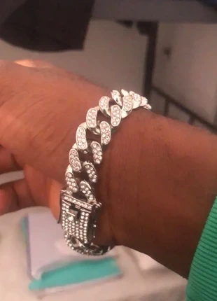 1pc bracelet Cubaine à Strass Scintillants pour Hommes, condition: New without tags, €10.00, €11.20 includes Buyer Protection