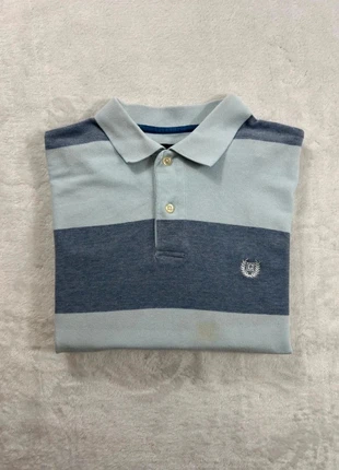 Polo vintage à rayures Chaps - Taille M Homme - Bleu clair marine logo blanc, marque: CHAPS, état: Très bon état, taille: M, 3,00 €, 3,85 € Protection acheteurs incluse
