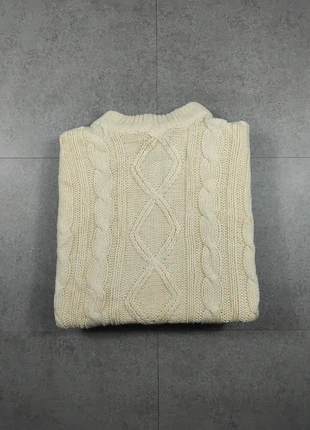 Pull blanc - Taille M - Col camioneur - 34, merk: Vintage Dressing, staat: Heel goed, maat: M / 38 / 10, € 11,00, € 12,25 inclusief Kopersbescherming