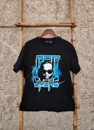 T-shirt, Camiseta, Tee, Tee-shirt, Maglietta Bershka Pop Smoke, marca: Bershka, estado: Muito bom, tamanho: XS, €20.00, €21.70 inclui Proteção do Comprador