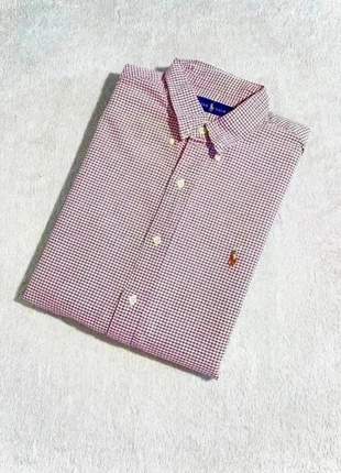 Chemise Ralph Lauren à carreaux rouges manches courtes – Nouveau logo – Taille M, brand: Ralph Lauren, condition: Very good, size: M, €20.00, €21.70 includes Buyer Protection