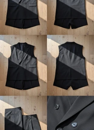 Set Costume Noir Sans Manches – Minimal Chic / Streetwear Élégant / Casual Moderne / Look Business, marke: Lunevia, zustand: Sehr gut, größe: M, 69,99 €, 74,19 € beinhaltet Vinted-Käuferschutz Pro