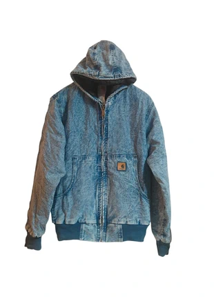 Carhartt USA Hooded Denim Active Jacket Stone Wash 90s Vintage Workwear Streetwear, brand: Carhartt, condizioni: Ottime, taglia: S, €74.90, €79.35 include la Protezione acquisti