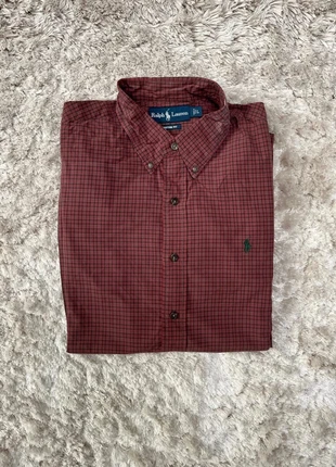 Chemise Ralph Lauren à petit carreaux rouge bordeaux Taille L Homme, marque: Ralph Lauren, état: Très bon état, taille: L, 17,50 €, 19,08 € Protection acheteurs incluse