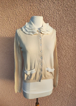 Gilet crème et blanc manches longues court Twin-Set - Taille 36 - Excellent état, marca: Twin Set, estado: Muy bueno, tamaño: S / 36 / 8, 15,90 €, 17,40 € Protección al comprador Pro incluida