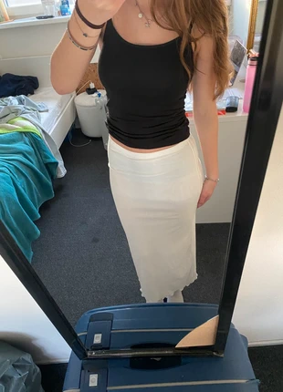 Lange rok wit, merk: Shein, staat: Heel goed, maat: S / 36 / 8, € 3,00, € 3,85 inclusief Kopersbescherming