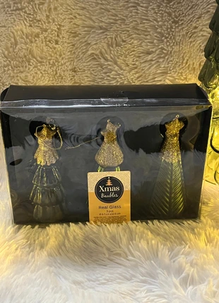 lot 3 sapins en verre vert doré déco noël scintillant, merk: cosy, staat: Heel goed, € 15,00, € 16,45 inclusief Kopersbescherming