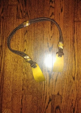 Brass and leather rope belt, marke: NO LABEL, zustand: Sehr gut, größe: Größenverstellbar, 4,00 €, 4,90 € inklusive Vinted-Käuferschutz