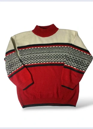 Pull rouge et écru à motifs nordiques Noël - taille S, marque: Vintage Dressing, état: Très bon état, taille: S, 15,00 €, 16,45 € Protection acheteurs (Pro) incluse