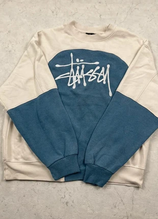 Sweat Stüssy Vintage Oversize Y2K Retro Rework Bleu / Blanc - Taille M, marque: Stüssy, état: Très bon état, taille: M, 30,00 €, 32,20 € Protection acheteurs incluse