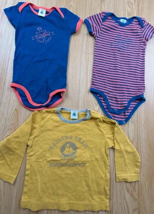 Lot bb6 /Lot de 2 bodys manches courtes + 1 t-shirt manches longues Petit Bateau 18 mois – Tbe, marca: Petit Bateau, estado: Muito bom, tamanho: 12-18 meses / 80 cm, €3.00, €3.85 inclui Proteção do Comprador Pro