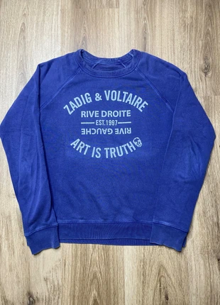 Zadig et Voltaire sweat femme col rond bleu M rive droite rive gauche art is truth, brand: Zadig & Voltaire, condition: Very good, size: M / 38 / 10, €58.00, €61.60 includes Buyer Protection