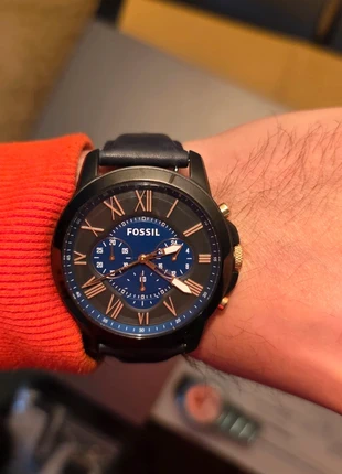 Montre fossil homme Bleu marine Cuir, marca: Fossil, estado: Muito bom, tamanho: 43–46 mm, €55.00, €58.45 inclui Proteção do Comprador Pro