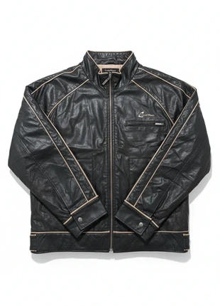 Perfecto Loesdau imitation cuir Logo brodé couleur noir/marron, brand: Loesdau, condition: Very good, size: L, €15.00, €16.45 includes Buyer Protection