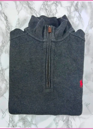 Pull 1/4 Zip Ralph Lauren Gris / Logo brodé Rouge / Taille M Homme, marque: Ralph Lauren, état: Très bon état, taille: M, 55,00 €, 58,45 € Protection acheteurs incluse