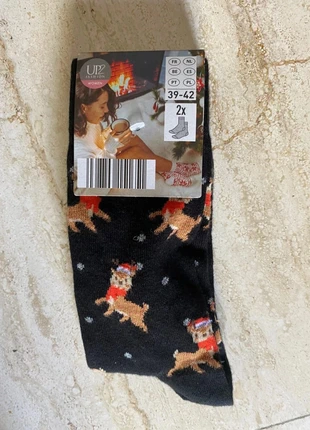 2 paires de chaussettes de Noël, marque: Noël, état: Neuf avec étiquette, taille: M | 39–42, 10,00 €, 11,20 € Protection acheteurs incluse