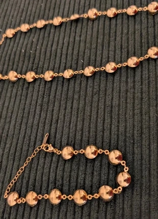 Parure collier + bracelet doré boules miroir – style tendance et élégant, brand: Tendance, condition: Very good, €11.37, €12.64 includes Buyer Protection