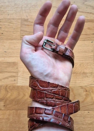 2x Scotch & Soda Ledergürtel | Kroko-Optik | Y2K / Japanstyle / Old Money, brand: Scotch & Soda, condizioni: Buone, taglia: 105 cm, €19.00, €20.65 include la Protezione acquisti