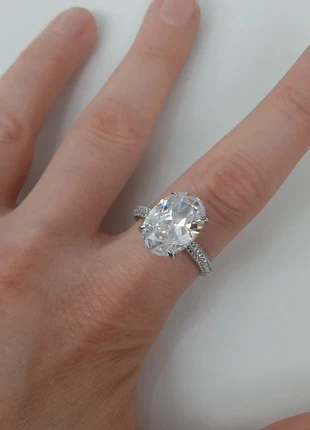 Bague femme argentée zircon – bijou élégant et scintillant, merk: Vintage Dressing, staat: Heel goed, maat: 56.9 mm / 18.1 mm Ø, € 7,90, € 9,00 inclusief Kopersbescherming Pro