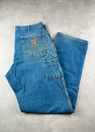 Pantalon carhartt B13 DST single knee workwear baggy bleu patiné vintage Mexico - Taille 36x34, marca: Carhartt, estado: Muy bueno, tamaño: W36 | ES 46, 35,00 €, 37,45 € Protección al comprador Pro incluida