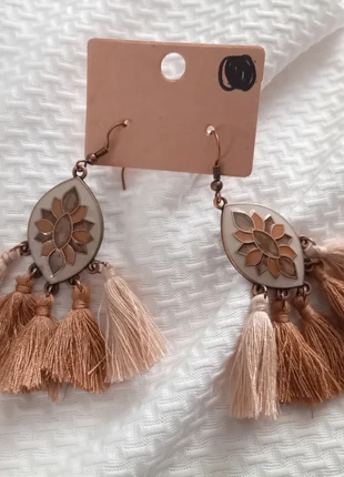 Paire de boucles d'oreilles légère émail frange bohème ethnique chic, marca: Boutique Bohéme, estado: Nuevo con etiquetas, 1,50 €, 2,28 € Protección al comprador Pro incluida