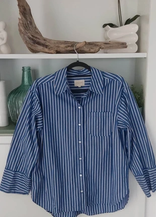 Chemise Bilma Sezane rayures blanche bleu oversize camisa camicia hemd shirt taille 36, brand: Sézane, condition: Very good, size: S / 36 / 8, €75.00, €79.45 includes Buyer Protection Pro